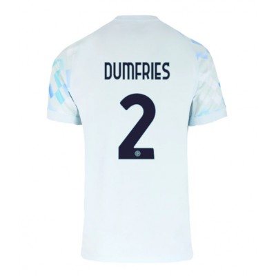 Moški Nogometni dresi Inter Milan Denzel Dumfries #2 Gostujoči 2025-26 Kratek Rokav Moški Nogometni dresi Inter Milan Denzel Dumfries #2 Gostujoči 2025-26 Kratek Rokav